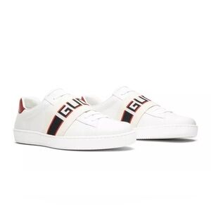 authentic Gucci logo stripe ace leather sneaker shoe EU Size 35 US size 5